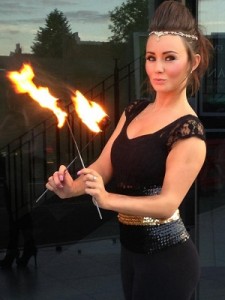 fire, fire performers, event stafff